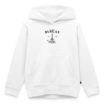 Bulgarie, phare du port de Burgas. Mer Noire - Sweat Premium à capuche enfant bio - blanc - Devant - AI Model Kid Female (0cm)