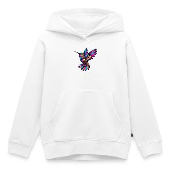 Kolibri - Kinder Premium Organic Hoodie - Weiß - Vorne - AI Model Kid Female (0cm)