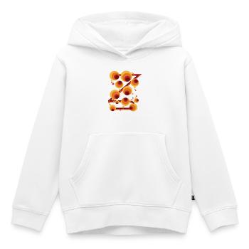 Abstraktes Polka Dot Kreismuster - Kinder Premium Organic Hoodie - Weiß - Vorne - AI Model Kid Female (0cm)