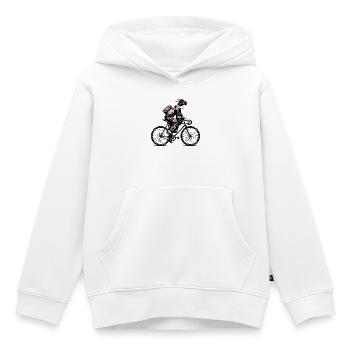 Japanische Geisha auf Rennrad - Kinder Premium Organic Hoodie - Weiß - Vorne - AI Model Kid Female (0cm)