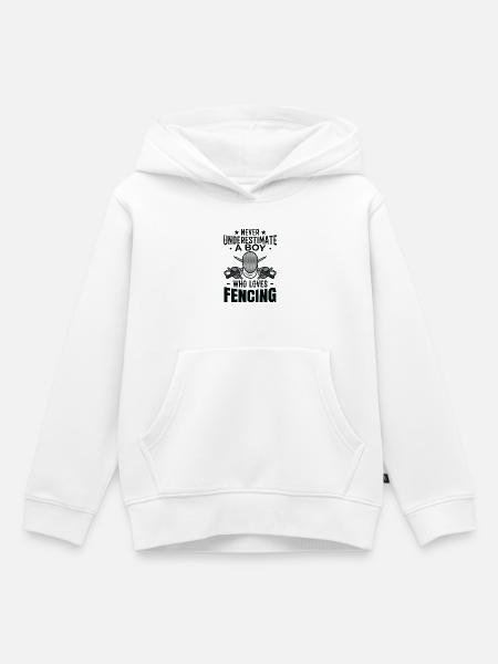 Fechtjunge - Kinder Premium Organic Hoodie - Weiß