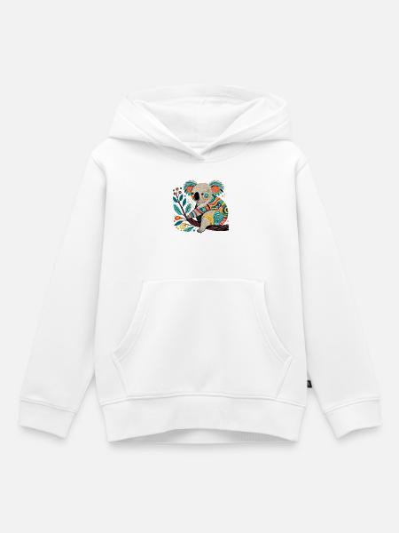 Koala - Kinder Premium Organic Hoodie - Weiß