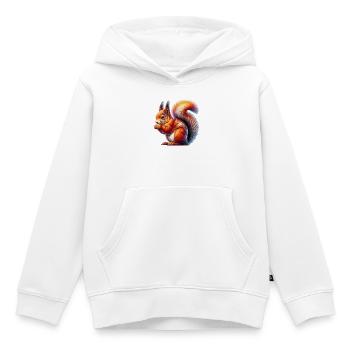 Écureuil - Sweat Premium à capuche enfant bio - blanc - Devant - AI Model Kid Female (0cm)