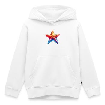 Étoile de mer - Sweat Premium à capuche enfant bio - blanc - Devant - AI Model Kid Female (0cm)