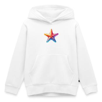 Étoile de mer - Sweat Premium à capuche enfant bio - blanc - Devant - AI Model Kid Female (0cm)