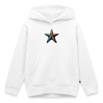 Étoile de mer - Sweat Premium à capuche enfant bio - blanc - Devant - AI Model Kid Female (0cm)