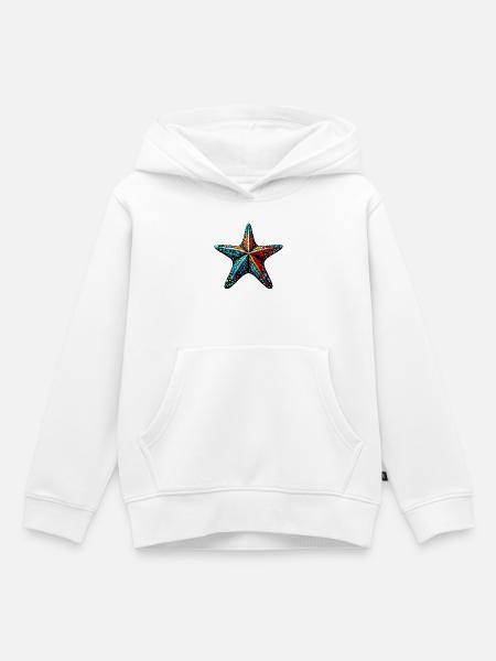 Seestern - Kinder Premium Organic Hoodie - Weiß