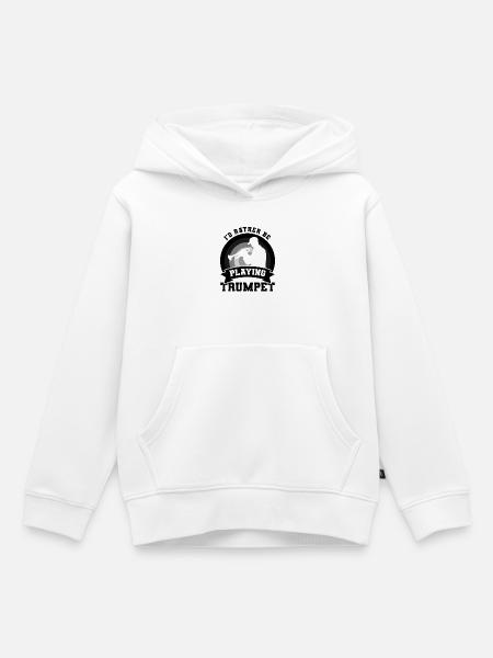 Trompetenspieler Witz - Kinder Premium Organic Hoodie - Weiß