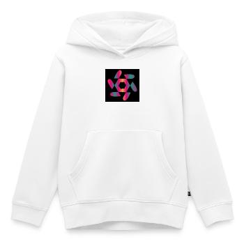 ART. DESIGN. GEEK. VINTAGE. GRAPHIQUE. MANGA - Sweat Premium à capuche enfant bio - blanc - Devant - AI Model Kid Female (0cm)