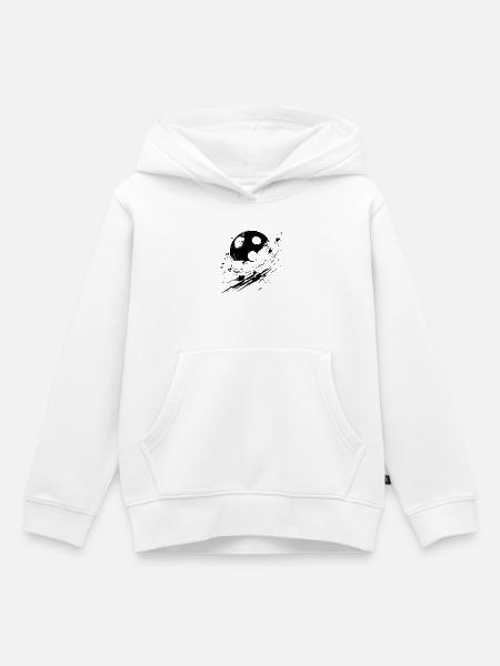 Bowlingkugel Skizze - Kinder Premium Organic Hoodie - Weiß