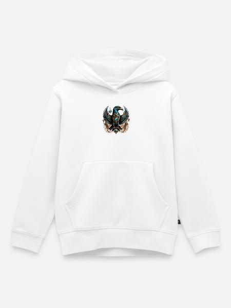 Horus, der Falkengott. - Kinder Premium Organic Hoodie - Weiß