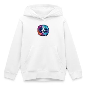 Börsenhandel Trading Bulle vs. Bär - Kinder Premium Organic Hoodie - Weiß - Vorne - AI Model Kid Female (0cm)