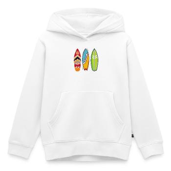 Wellenreiterbretter - Kinder Premium Organic Hoodie - Weiß - Vorne - AI Model Kid Female (0cm)