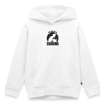 Dicton culinaire - Sweat Premium à capuche enfant bio - blanc - Devant - AI Model Kid Female (0cm)