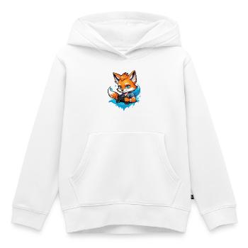Gamer Cleverer Gaming Fuchs - Kinder Premium Organic Hoodie - Weiß - Vorne - AI Model Kid Female (0cm)