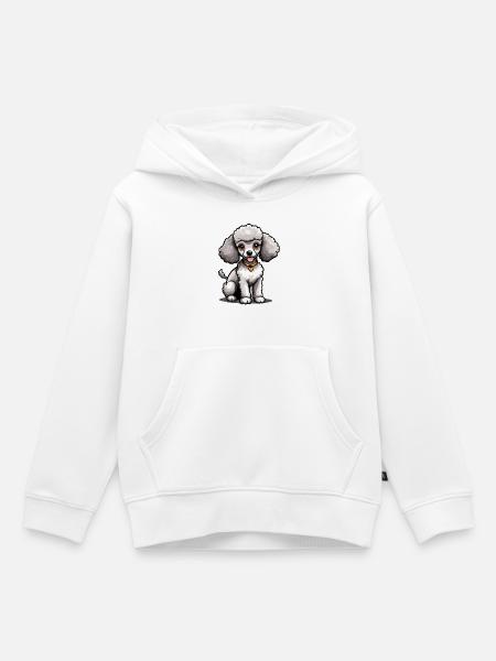 Golden Heart Poodle - Kinder Premium Organic Hoodie - Weiß