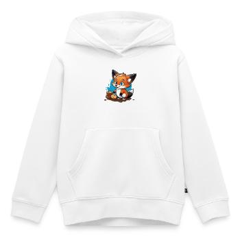 Fuchs Süßer Fratz - Kinder Premium Organic Hoodie - Weiß - Vorne - AI Model Kid Female (0cm)