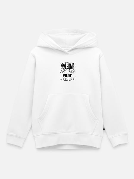Pilot Pilot Pilot - Kinder Premium Organic Hoodie - Weiß