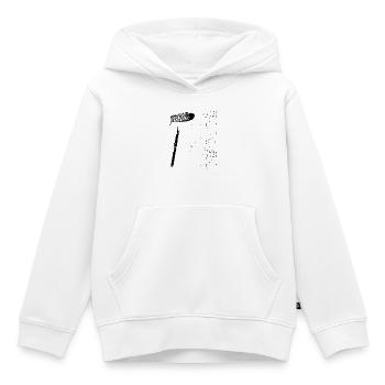 Rouleau de peintre - Rouleau de peintre - Sweat Premium à capuche enfant bio - blanc - Devant - AI Model Kid Female (0cm)