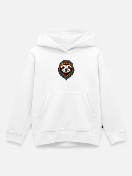 Häuptling der Faultiere - Kinder Premium Organic Hoodie - Weiß