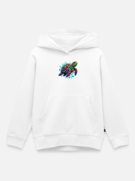 Schildkröte - Kinder Premium Organic Hoodie - Weiß