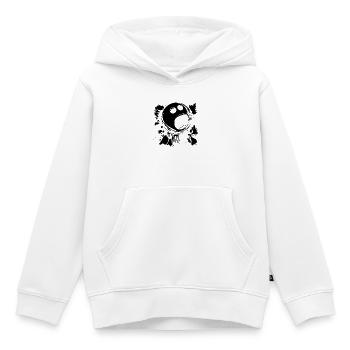 Boule de bowling - Sweat Premium à capuche enfant bio - blanc - Devant - AI Model Kid Female (0cm)