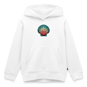 Muschel - Kinder Premium Organic Hoodie - Weiß - Vorne - AI Model Kid Female (0cm)