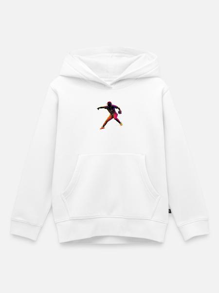 Baseballer Retrowave - Kinder Premium Organic Hoodie - Weiß