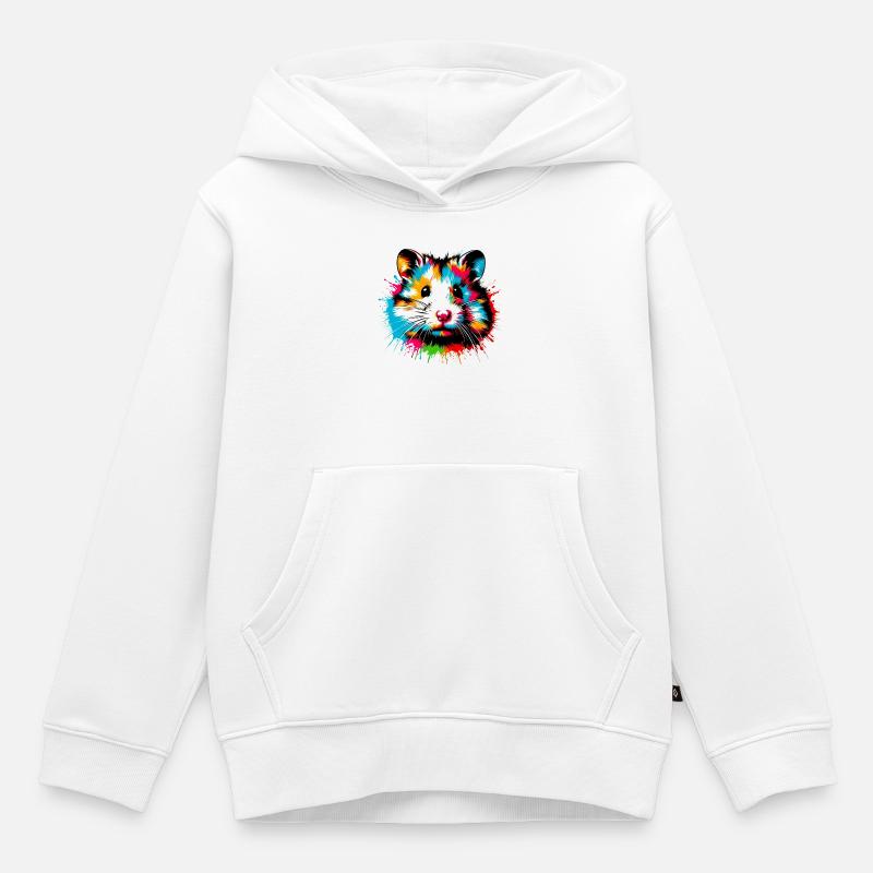 Hamster - Sweat Premium à capuche enfant bio - blanc