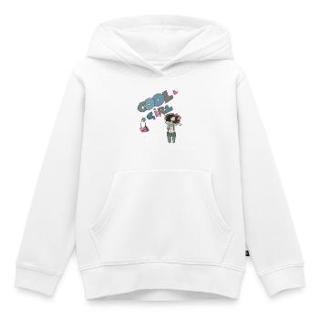 Girl, Cool Girl - Kids Premium Organic Hoodie - white - Front - AI Model Kid Female (0cm)
