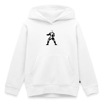 Kickboxing - Sweat Premium à capuche enfant bio - blanc - Devant - AI Model Kid Female (0cm)