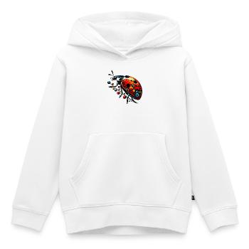 Ladybug - Kids Premium Organic Hoodie - white - Front - AI Model Kid Female (0cm)