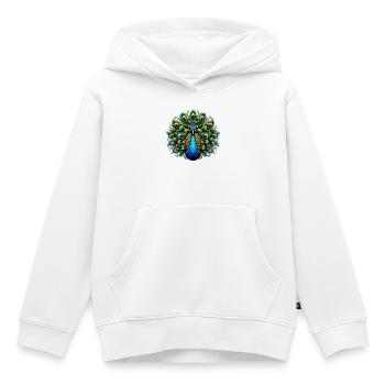 Pfau - Kinder Premium Organic Hoodie - Weiß - Vorne - AI Model Kid Female (0cm)