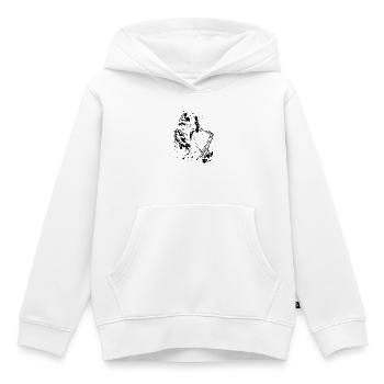 Saxophonistin Streetart - Kinder Premium Organic Hoodie - Weiß - Vorne - AI Model Kid Female (0cm)