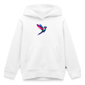 Kolibri - Kinder Premium Organic Hoodie - Weiß - Vorne - AI Model Kid Female (0cm)