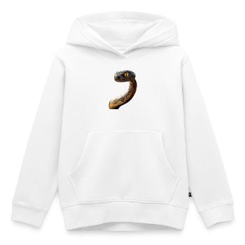 Serpent Python Cobra Mamba Serpent à sonnettes Serpent - Sweat Premium à capuche enfant bio - blanc - Devant - AI Model Kid Female (0cm)