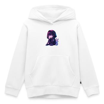 Kawaii Cute Anime Girl Goth Bunny Grunge Edgy - Kinder Premium Organic Hoodie - Weiß - Vorne - AI Model Kid Female (0cm)