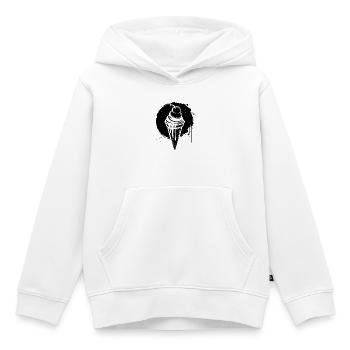 Glace - Sweat Premium à capuche enfant bio - blanc - Devant - AI Model Kid Female (0cm)