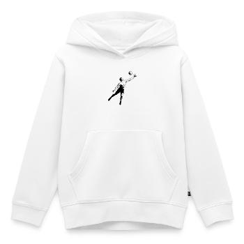 Joueurs de volley-ball - Sweat Premium à capuche enfant bio - blanc - Devant - AI Model Kid Female (0cm)