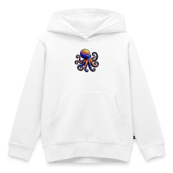 Pieuvre - Sweat Premium à capuche enfant bio - blanc - Devant - AI Model Kid Female (0cm)