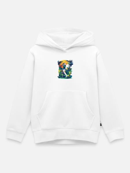 Golfer - Kinder Premium Organic Hoodie - Weiß