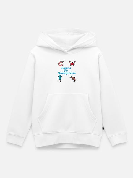 Experte für Meeresfrüchte - Kinder Premium Organic Hoodie - Weiß