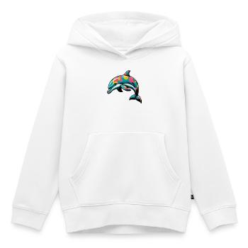 Delfin - Kinder Premium Organic Hoodie - Weiß - Vorne - AI Model Kid Female (0cm)