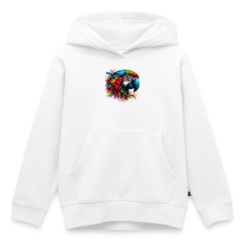 Perroquet - Sweat Premium à capuche enfant bio - blanc - Devant - AI Model Kid Female (0cm)