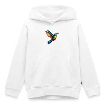 Colibri - Sweat Premium à capuche enfant bio - blanc - Devant - AI Model Kid Female (0cm)
