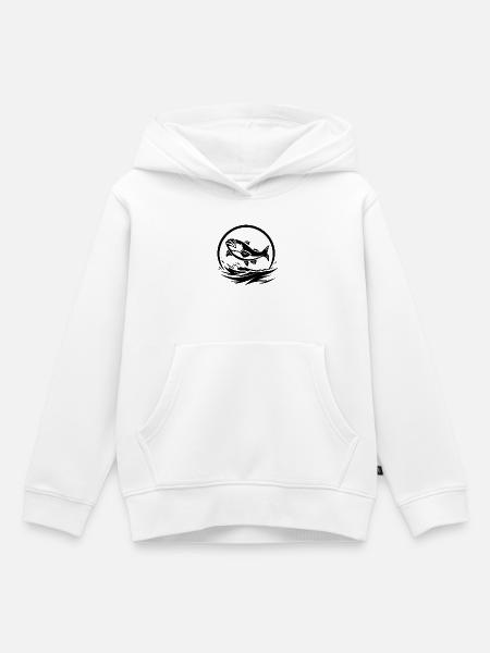 Angeln - Kinder Premium Organic Hoodie - Weiß