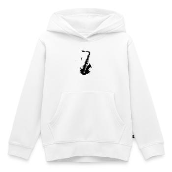 Saxophone - Kids Premium Organic Hoodie - white - Front - AI Model Kid Female (0cm)