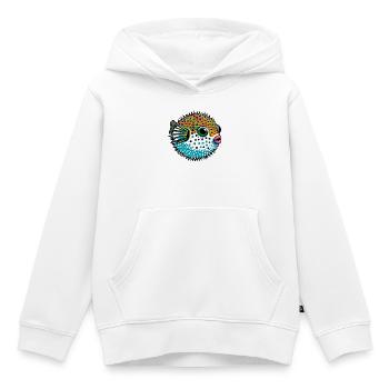 Kugelfisch - Kinder Premium Organic Hoodie - Weiß - Vorne - AI Model Kid Female (0cm)