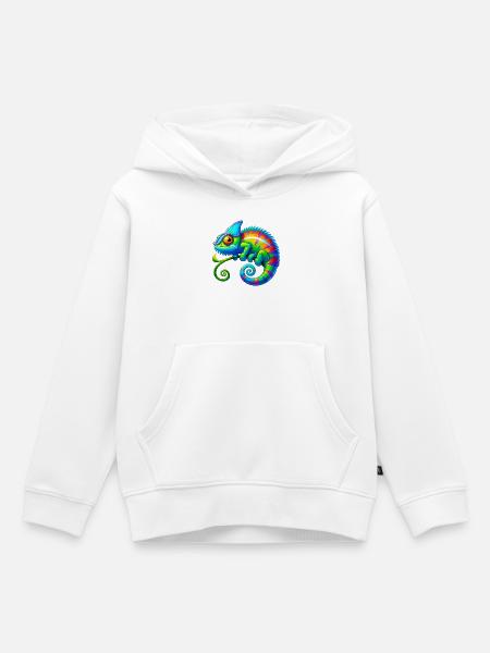 Chamäleon - Kinder Premium Organic Hoodie - Weiß