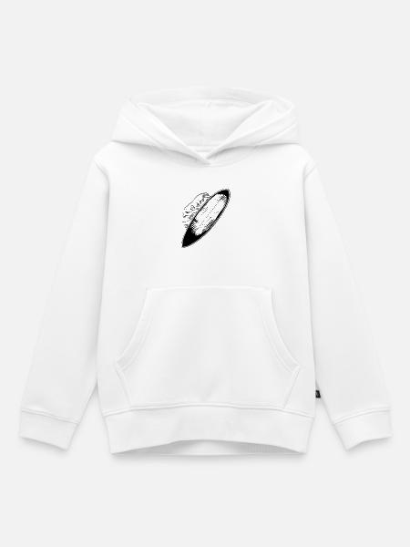 Surfbrett - Kinder Premium Organic Hoodie - Weiß
